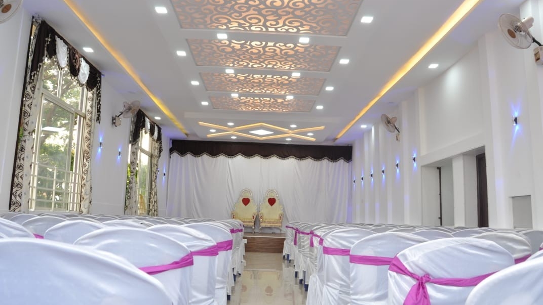 Basava Krupa Party Hall — Banquet Hall in Bangalore (on-site parking, in-house decoration, bar service available, 100–150 guest capacity)