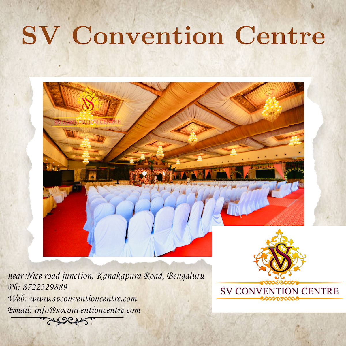 SV Convention Centre Kanakapura Road Bangalore — Banquet Hall in Bangalore (on-site parking, in-house decoration, DJ permitted, bar service available) — photo 2