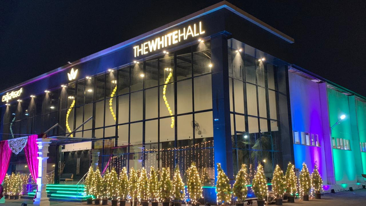 The White Hall — Banquet Hall in Bannerghatta Road, Bangalore (on-site parking, in-house decoration, DJ permitted, bar service available)
