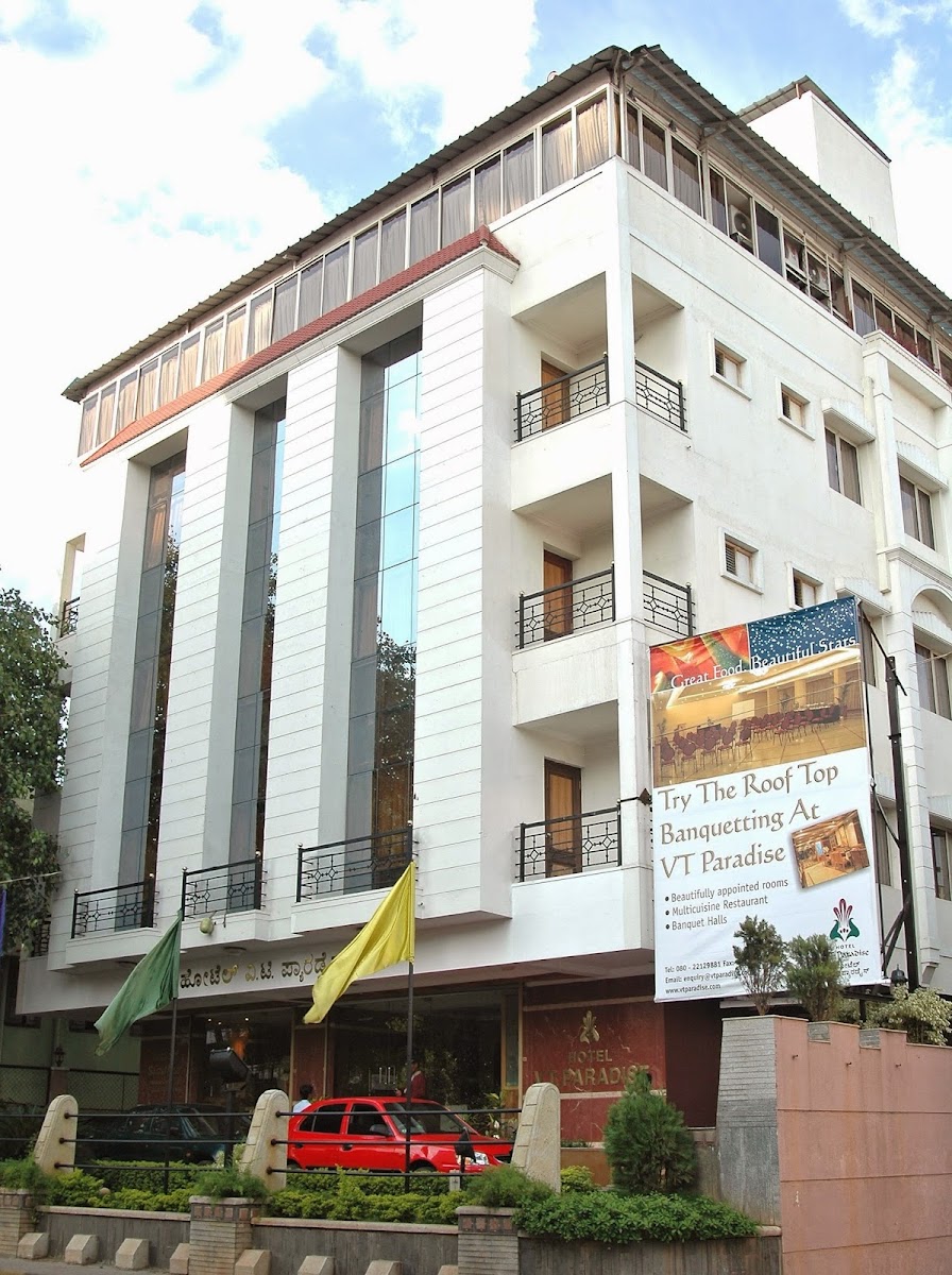 Hotel VT Paradise — Banquet Hall in Bangalore (on-site parking, in-house decoration, outside catering allowed, bar service available)