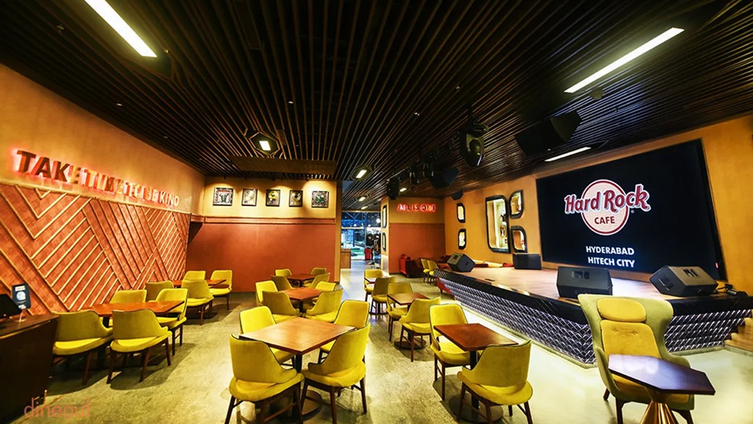 Hard Rock Cafe · Hi Tech City — Restaurant in Hyderabad (on-site parking, in-house decoration, DJ permitted, bar service available)