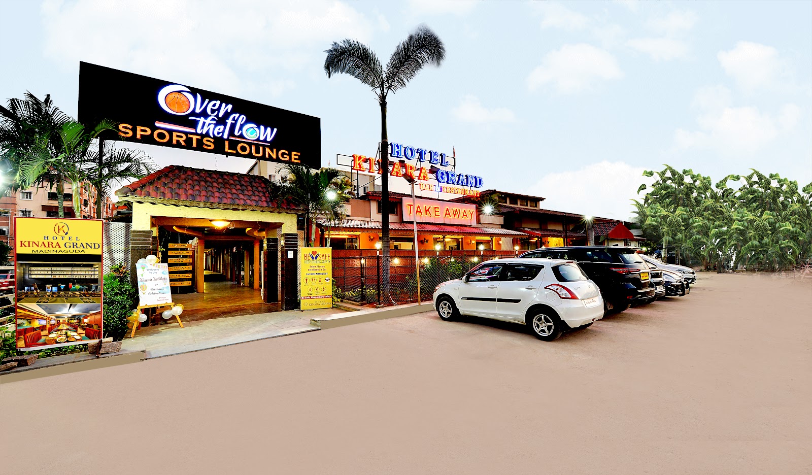 Hotel Kinara Grand · Hafeezpet — Banquet Hall in Hafeezpet, Hyderabad (on-site parking, in-house decoration, outside catering allowed, bar service available)