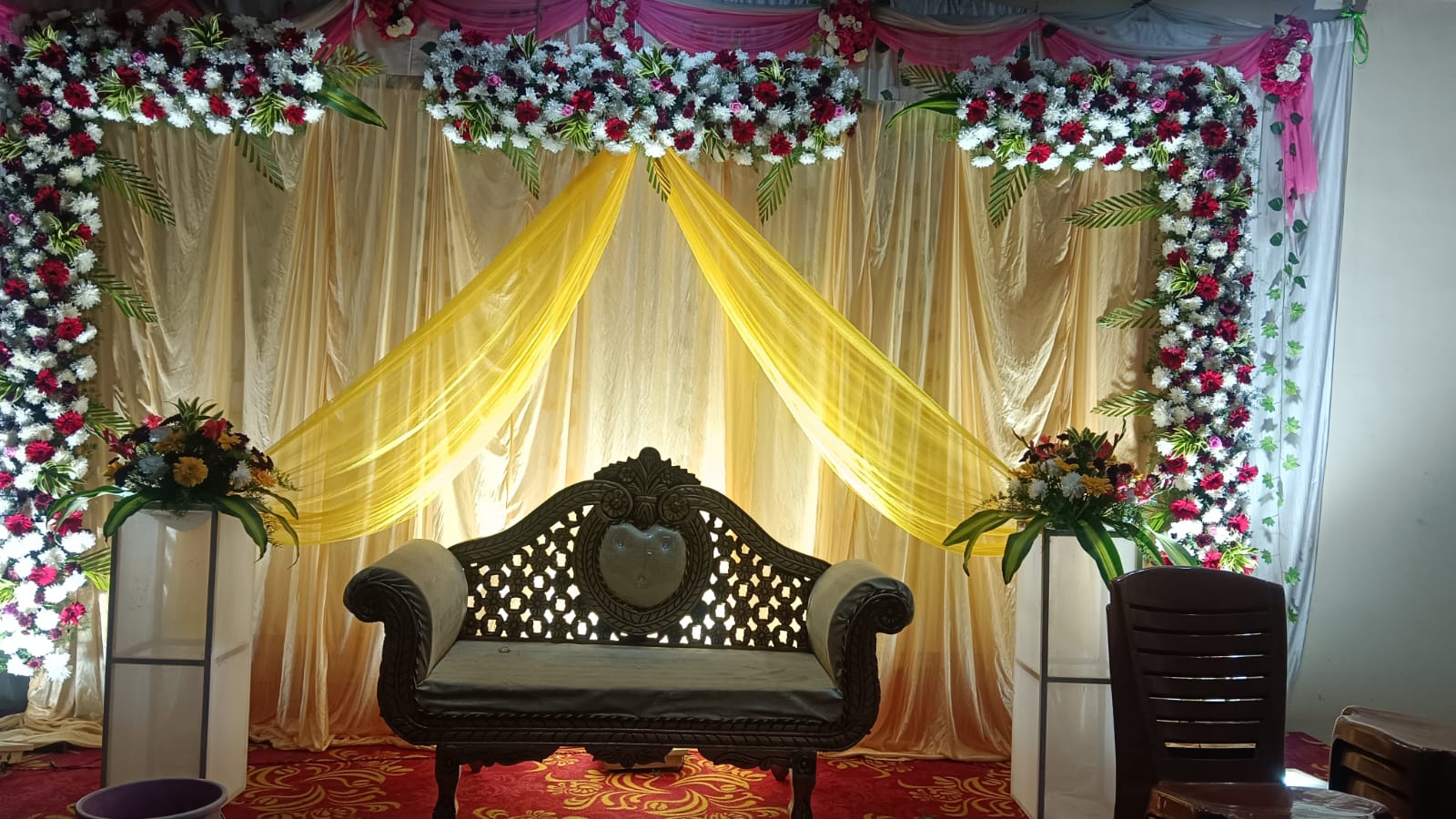 Sambhrama Party Hall · Rajajinagar — Banquet Hall in Bangalore (on-site parking, in-house decoration, bar service available, 150–250 guest capacity)