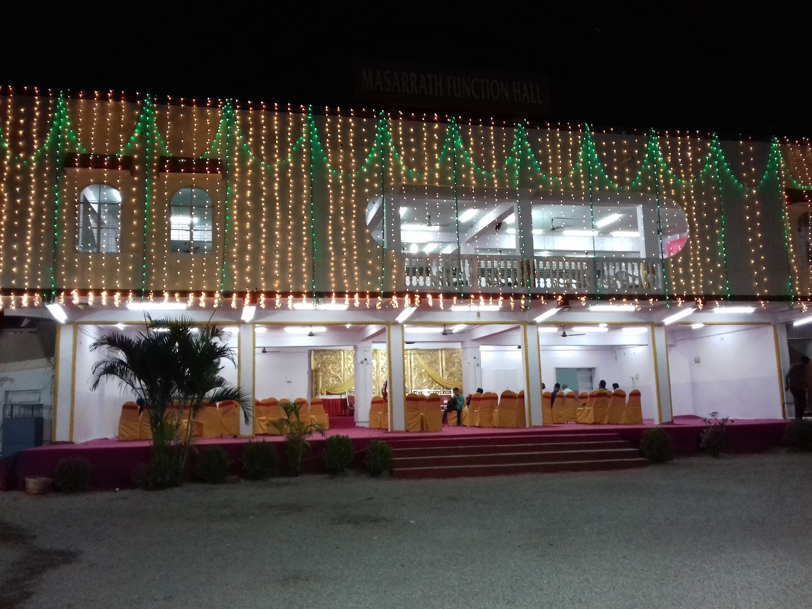Masarrath Function Hall — Banquet Hall in Hyderabad (on-site parking, in-house decoration, bar service available, 800–1200 guest capacity)