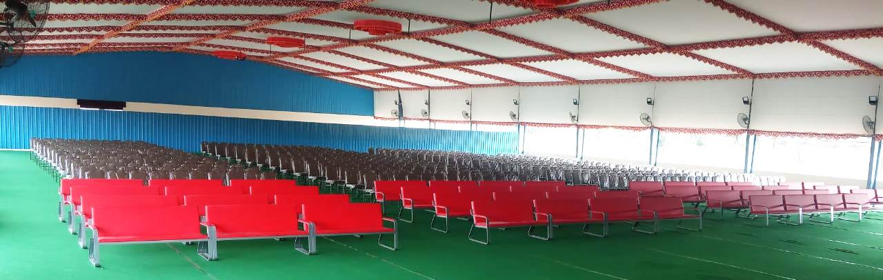Sri Om Gardens — Banquet Hall in Hyderabad (on-site parking, in-house decoration, bar service available, 1000–1500 guest capacity)