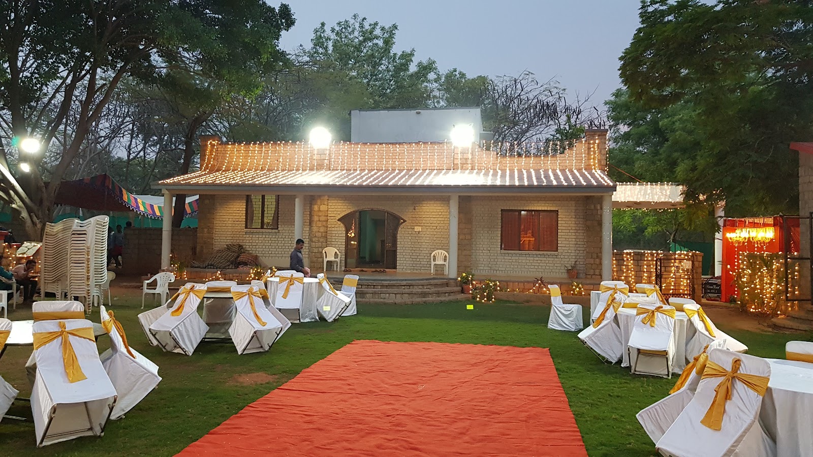 Vesta Homes Farm Stay — Banquet Hall in Hyderabad (on-site parking, in-house decoration, bar service available, 4.0★ rated)