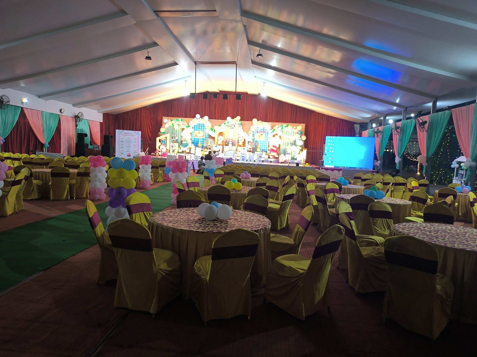 Chandra Gardens · Karmanghat — Banquet Hall in Karmanghat, Hyderabad (on-site parking, in-house decoration, bar service available, 800–1200 guest capacity)