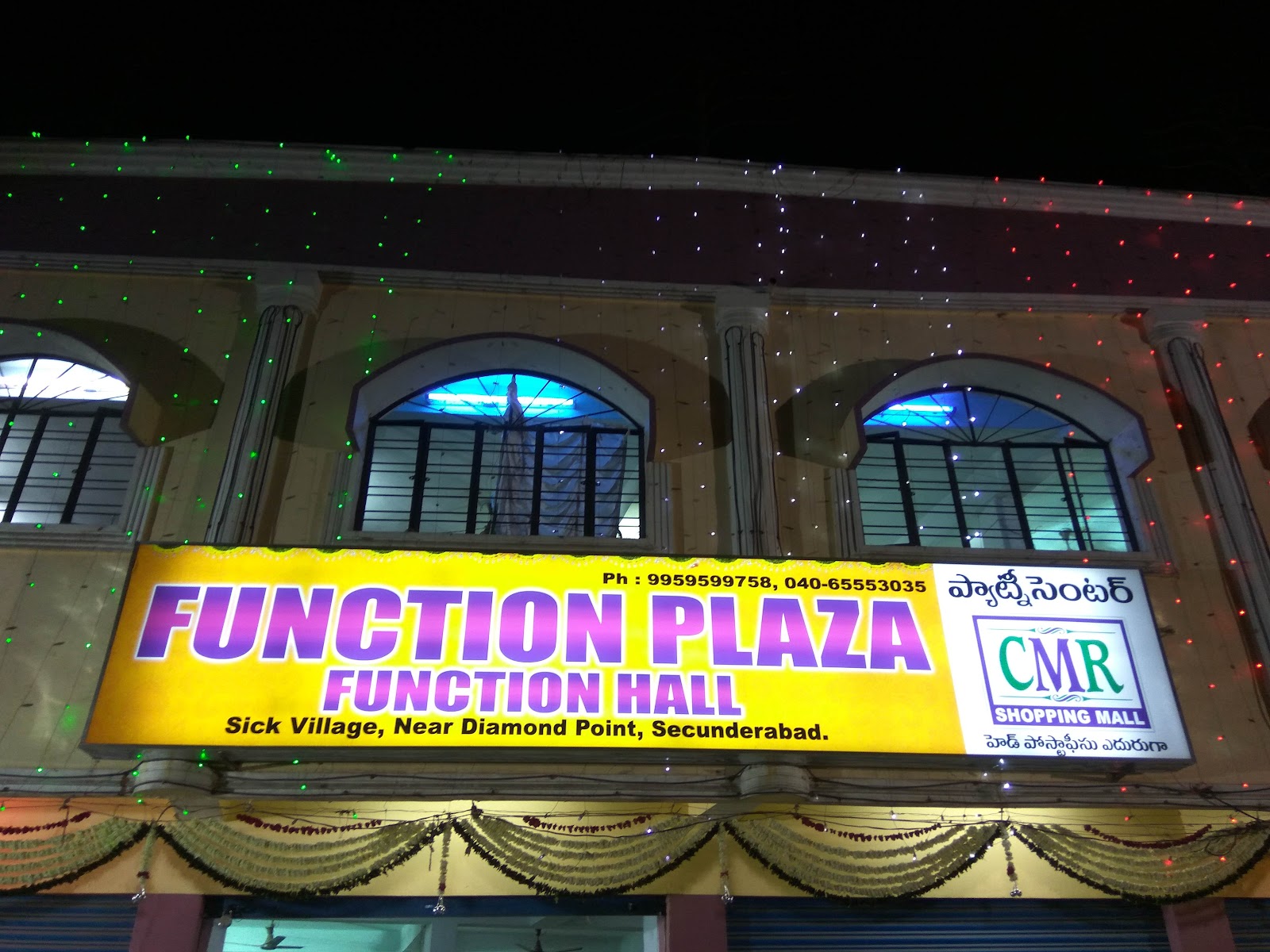 Function Plaza — Banquet Hall in Hyderabad (on-site parking, in-house decoration, bar service available, 200–300 guest capacity)