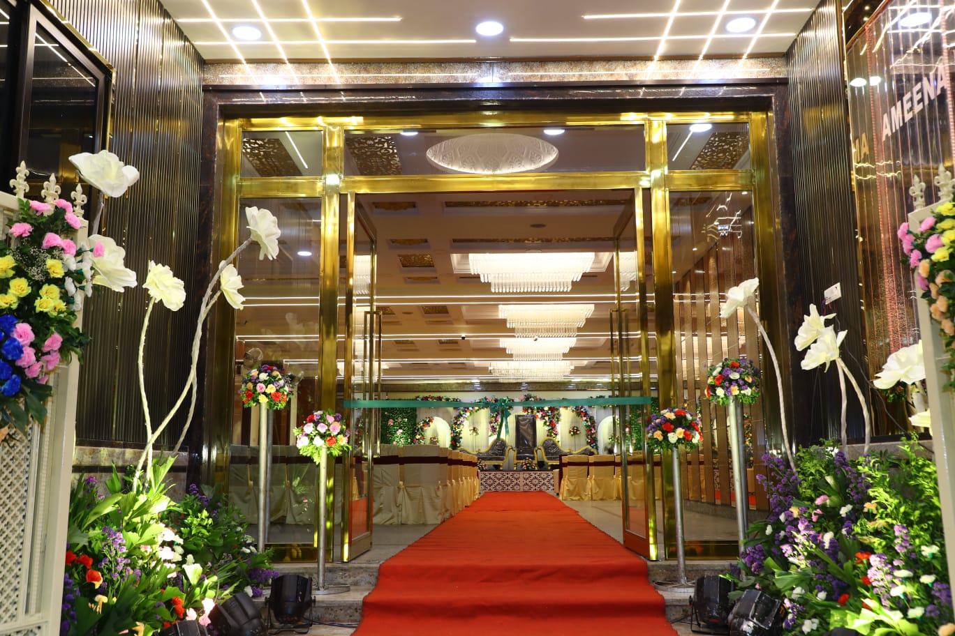 Ameena Palace Function Hall — Banquet Hall in Hyderabad (on-site parking, in-house decoration, DJ permitted, bar service available)