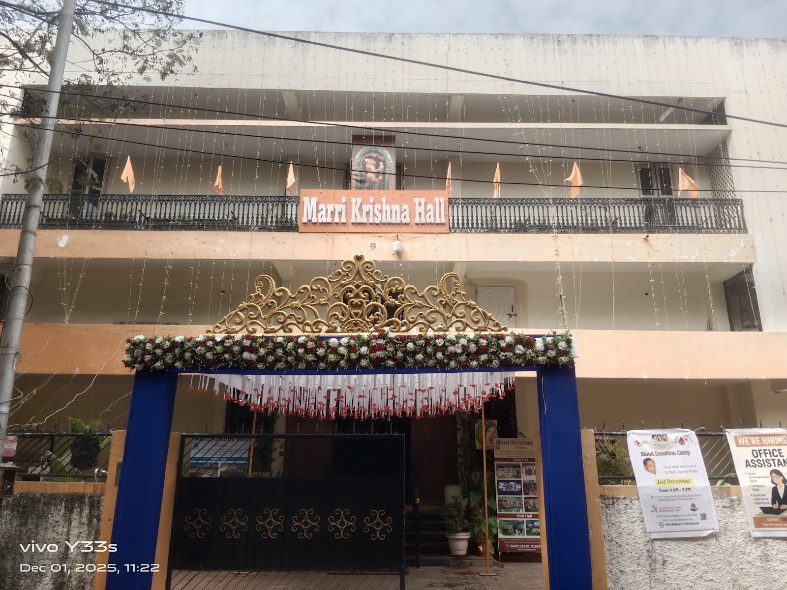 Marri Krishna Hall — Banquet Hall in Tarnaka, Hyderabad (on-site parking, in-house decoration, DJ permitted, bar service available) — photo 4