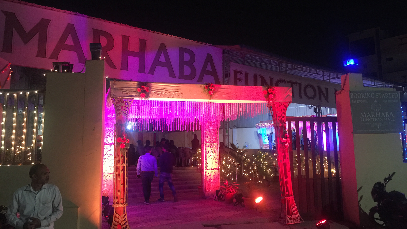 Marhaba Function Hall — Banquet Hall in Hyderabad (on-site parking, in-house decoration, bar service available, 350–600 guest capacity)