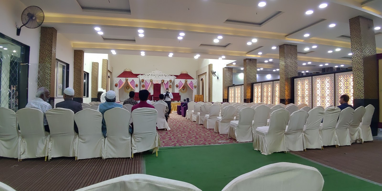 M N Function Palace — Banquet Hall in Hyderabad (on-site parking, in-house decoration, bar service available, 300–400 guest capacity)