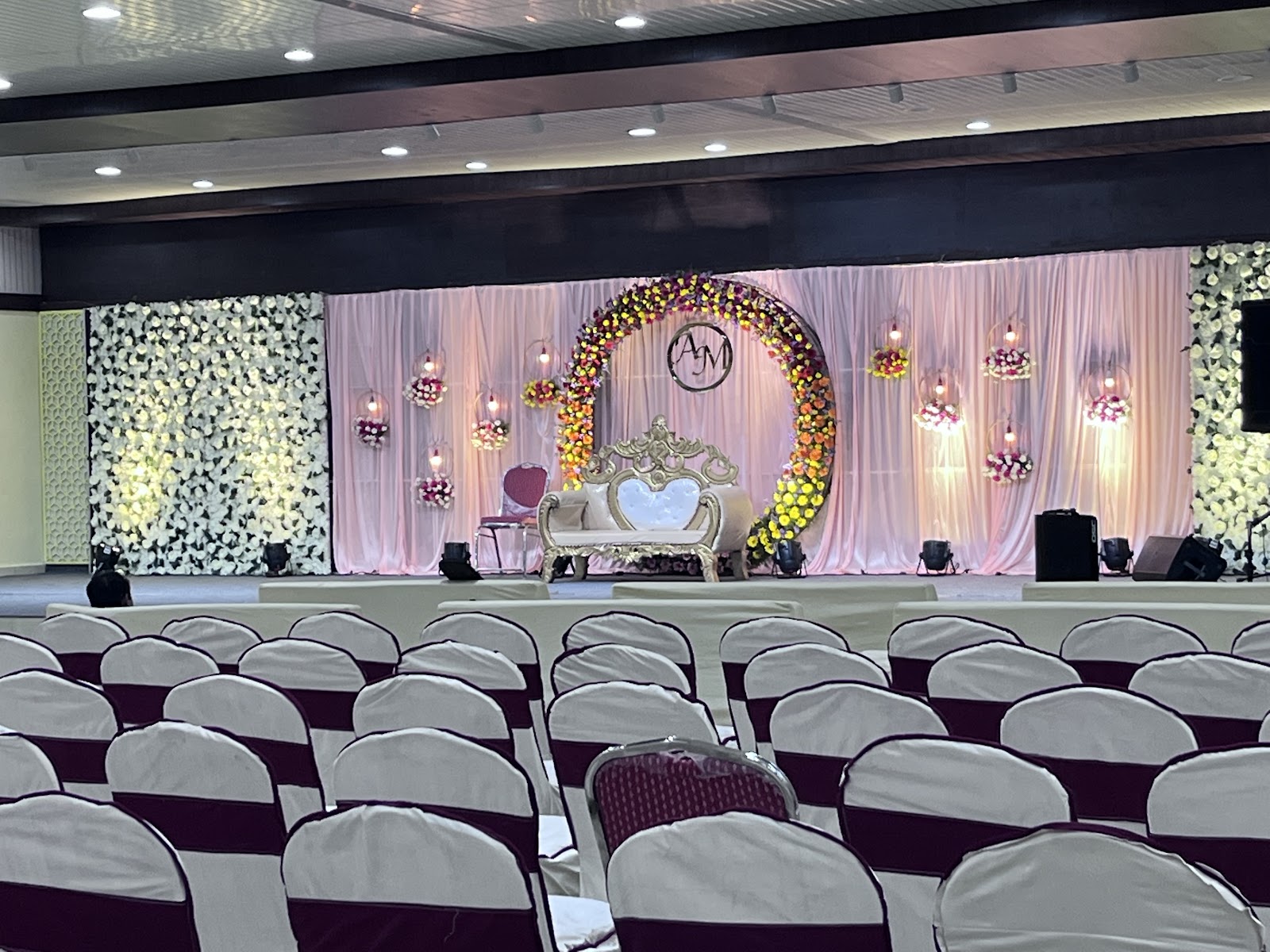 SR Convention — Banquet Hall in Gachibowli, Hyderabad (on-site parking, in-house decoration, DJ permitted, bar service available)