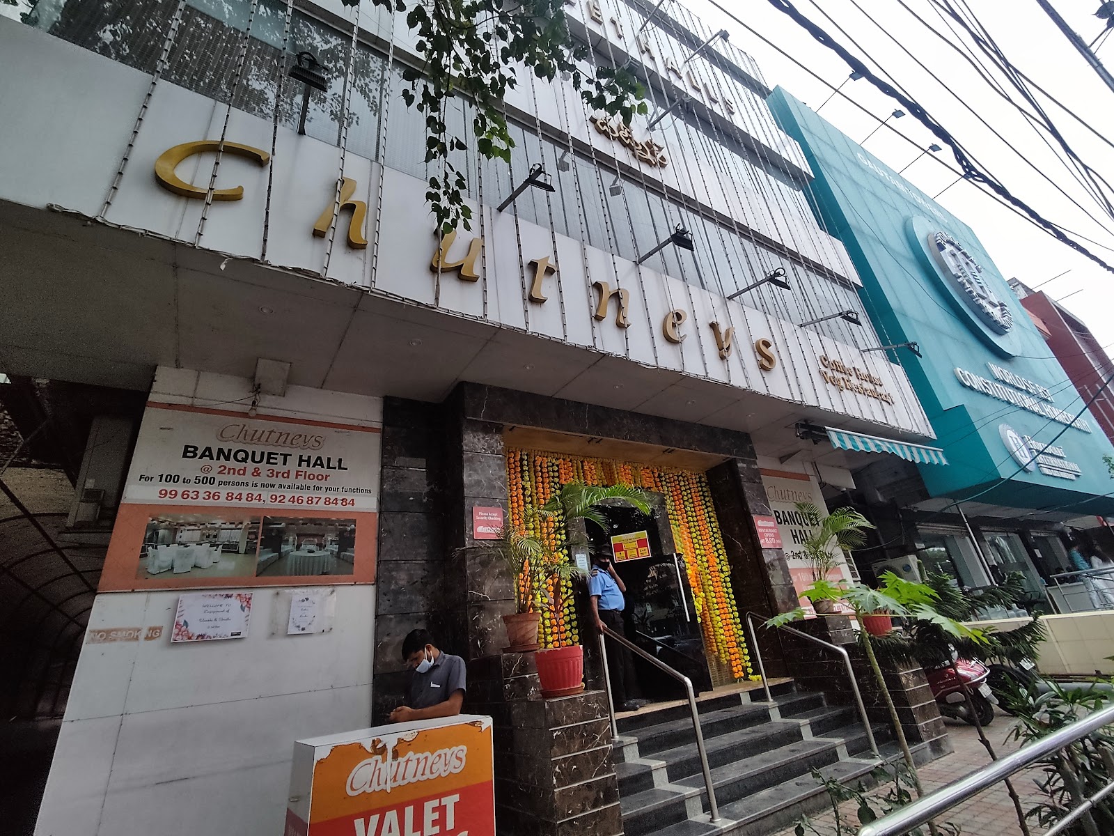 Chutneys Banquet Hall · Begumpet — Banquet Hall in Begumpet, Hyderabad (on-site parking, in-house decoration, outside catering allowed, bar service available)