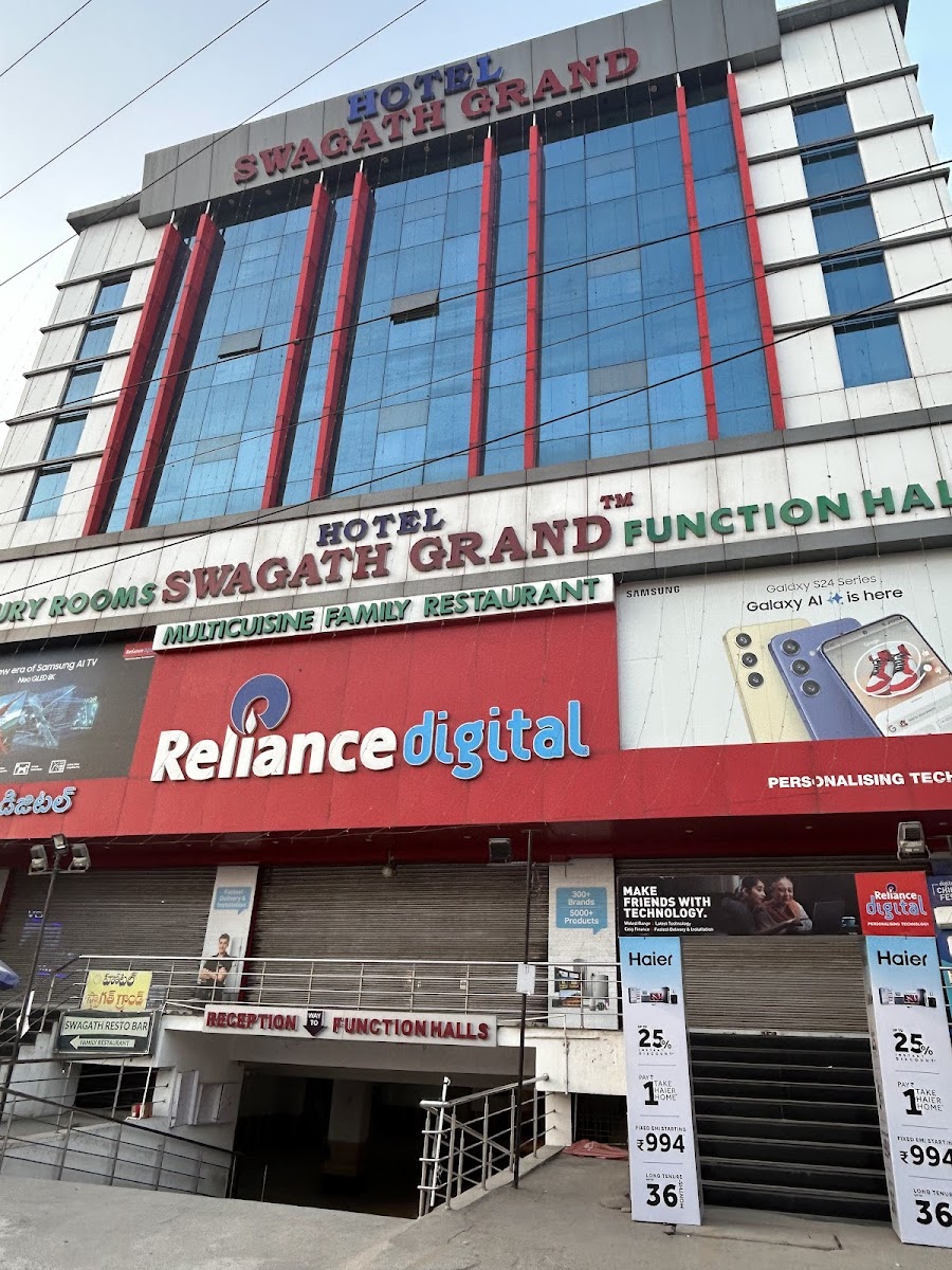 Hotel Swagath Grand · AS Rao Nagar — Banquet Hall in Hyderabad (on-site parking, in-house decoration, outside catering allowed, bar service available)