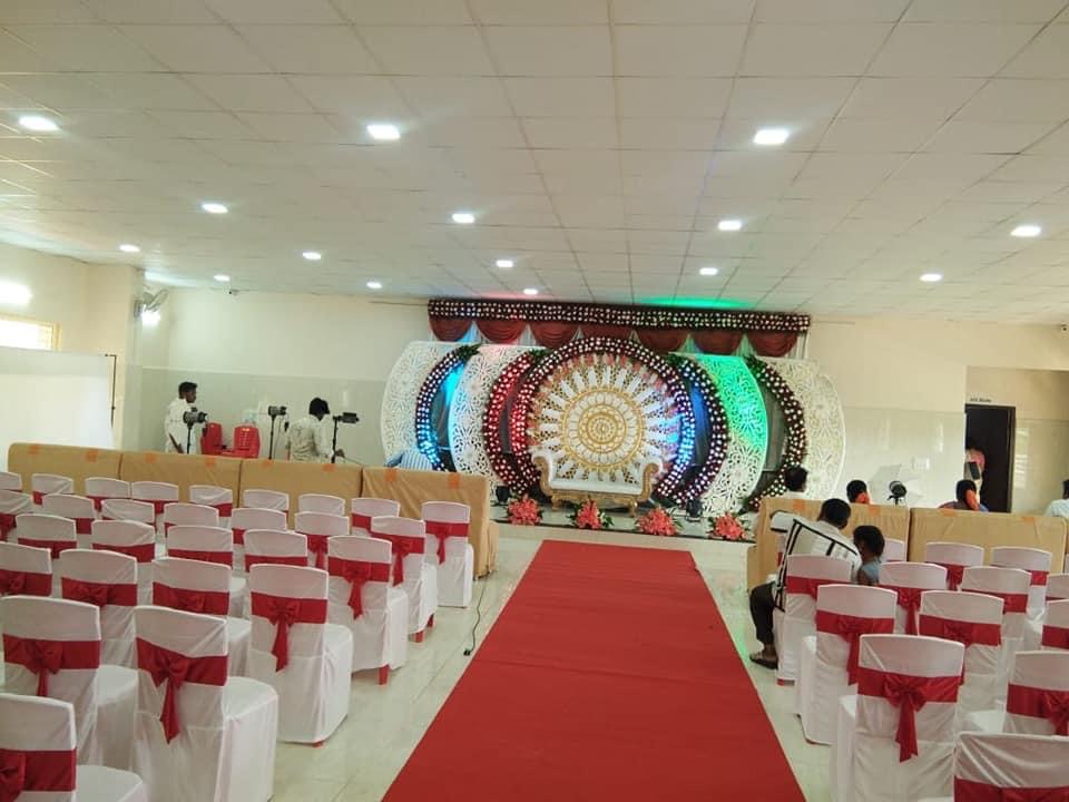 Raj Leela Party Hall — Banquet Hall in Bangalore (on-site parking, in-house decoration, bar service available, 200–300 guest capacity)