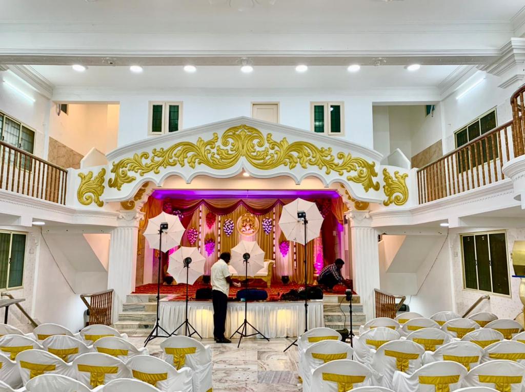 Ahdvick Conventions — Banquet Hall in Kolathur, Chennai (on-site parking, in-house decoration, bar service available, 200–300 guest capacity)
