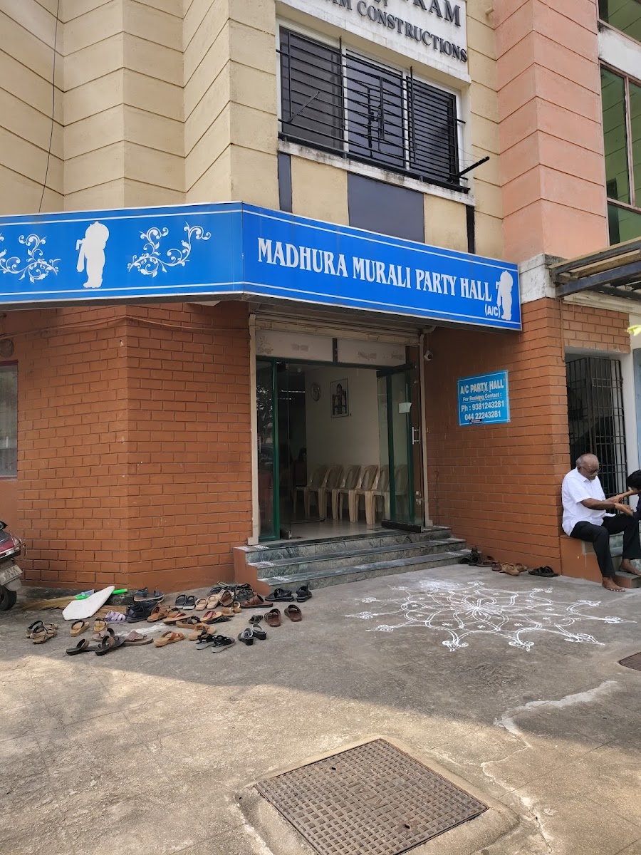 Madhura Murali Party Hall — Banquet Hall in Chennai (on-site parking, in-house decoration, bar service available, 100–150 guest capacity)