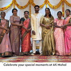 AK Mahal — Banquet Hall in Chennai (on-site parking, in-house decoration, DJ permitted, bar service available)