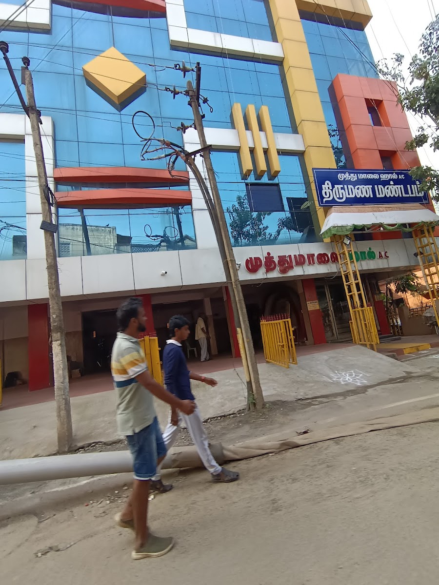Muthumalai Hall — Banquet Hall in Kolathur, Chennai (on-site parking, in-house decoration, bar service available, 300–500 guest capacity)