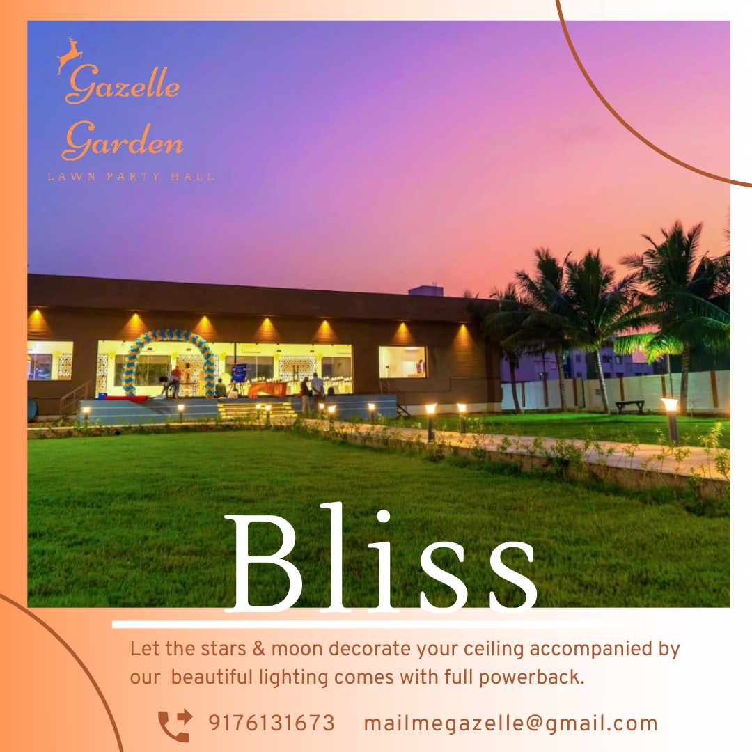 Gazelle Garden Lawn Party Hall — Banquet Hall in Perumbakkam, Chennai (on-site parking, in-house decoration, DJ permitted, bar service available) — photo 3