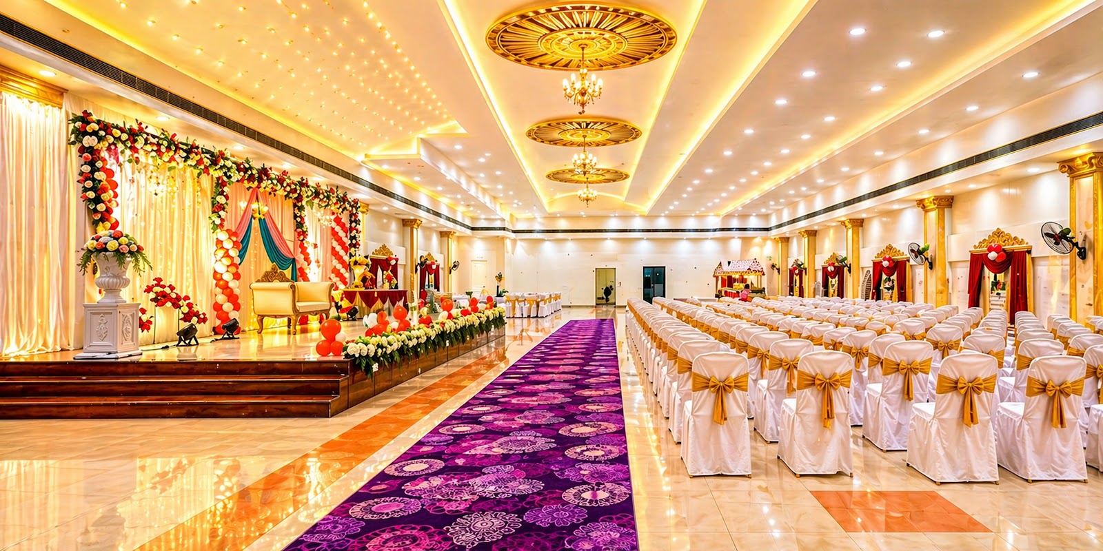 EVP Rajeswari Marriage Palace — Banquet Hall in Chennai (on-site parking, in-house decoration, DJ permitted, bar service available)