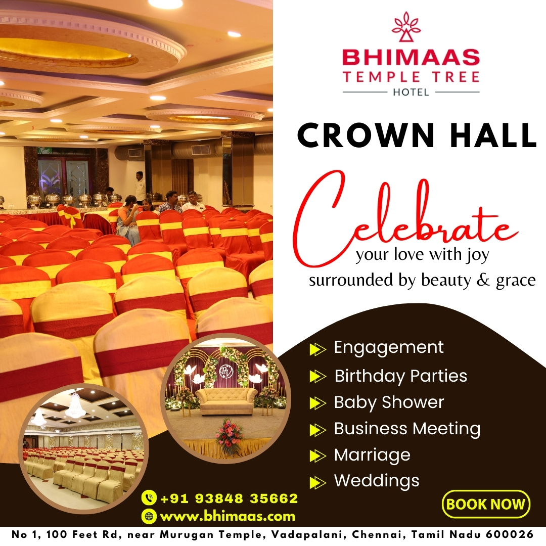 Bhimaas Temple Tree Hotel — Banquet Hall in Vadapalani, Chennai (on-site parking, in-house decoration, outside catering allowed, bar service available) — photo 4