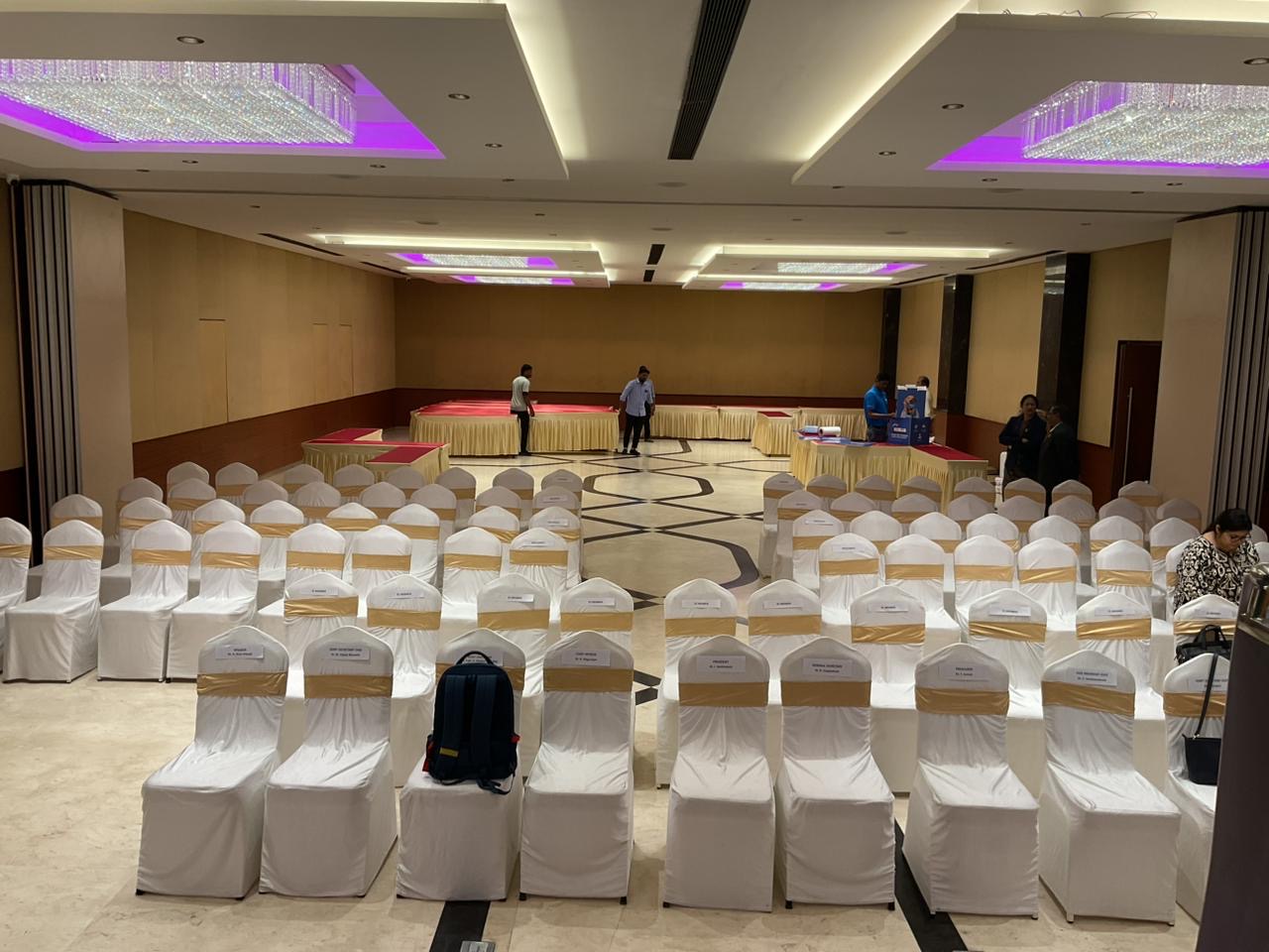 League Hotels and Banquets — Banquet Hall in Arumbakkam, Chennai (on-site parking, in-house decoration, bar service available, 500–1200 guest capacity)