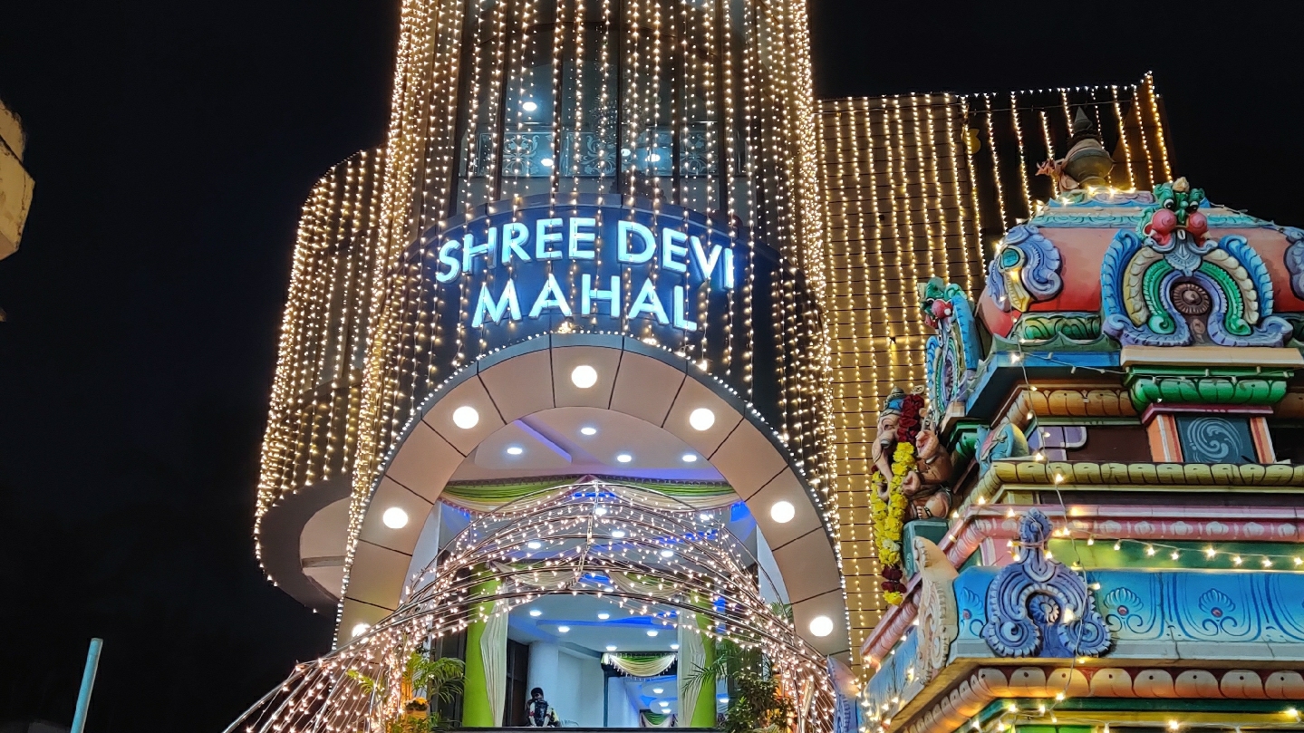 Shree Devi Mahal — Banquet Hall in Chennai (on-site parking, in-house decoration, DJ permitted, bar service available)
