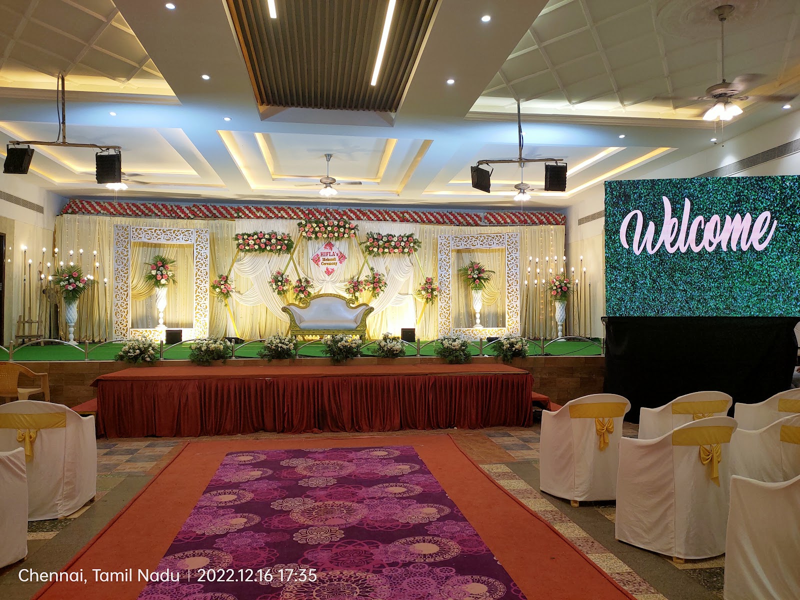 Shiraz Hall — Banquet Hall in Egmore, Chennai (on-site parking, in-house decoration, DJ permitted, bar service available)