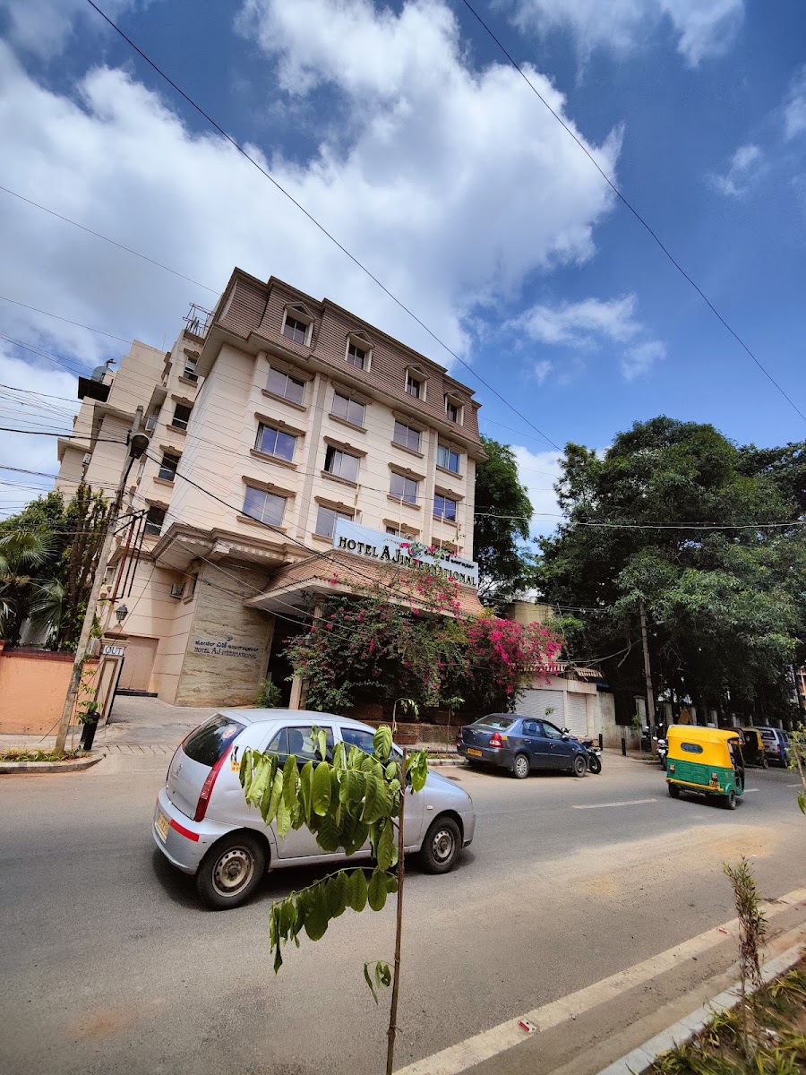 Hotel Aj International — Banquet Hall in Bangalore (on-site parking, in-house decoration, bar service available, 200–300 guest capacity)