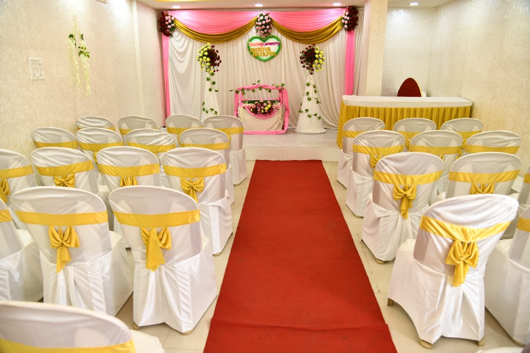 Famous Party Hall — Banquet Hall in Bangalore (on-site parking, in-house decoration, DJ permitted, bar service available)