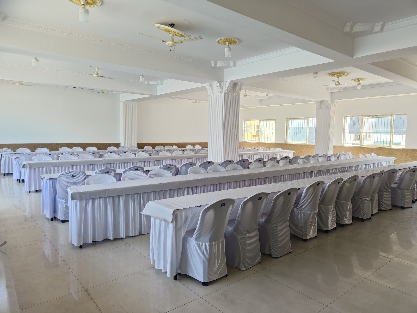 Santhosha Party Hall — Banquet Hall in Bangalore (on-site parking, in-house decoration, bar service available, 150–200 guest capacity)