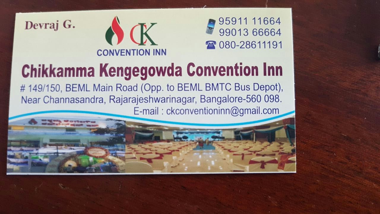Chikkamma Kenge Gowda Convention Inn — Banquet Hall in Bangalore (on-site parking, in-house decoration, DJ permitted, bar service available)